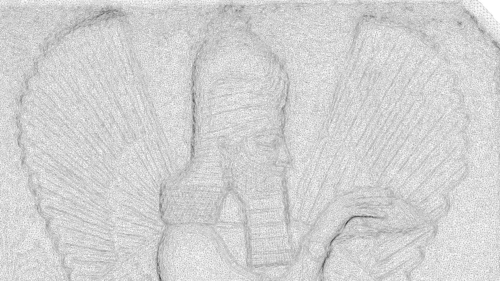 Assyrian Winged Genie Guardian and Bestower of Blessings Low-poly 3D model_29