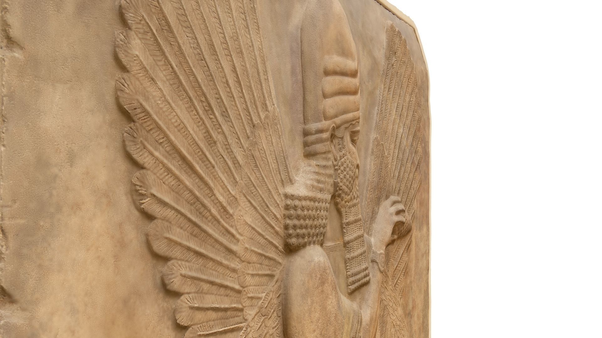 Assyrian Winged Genie Guardian and Bestower of Blessings Low-poly 3D model_68