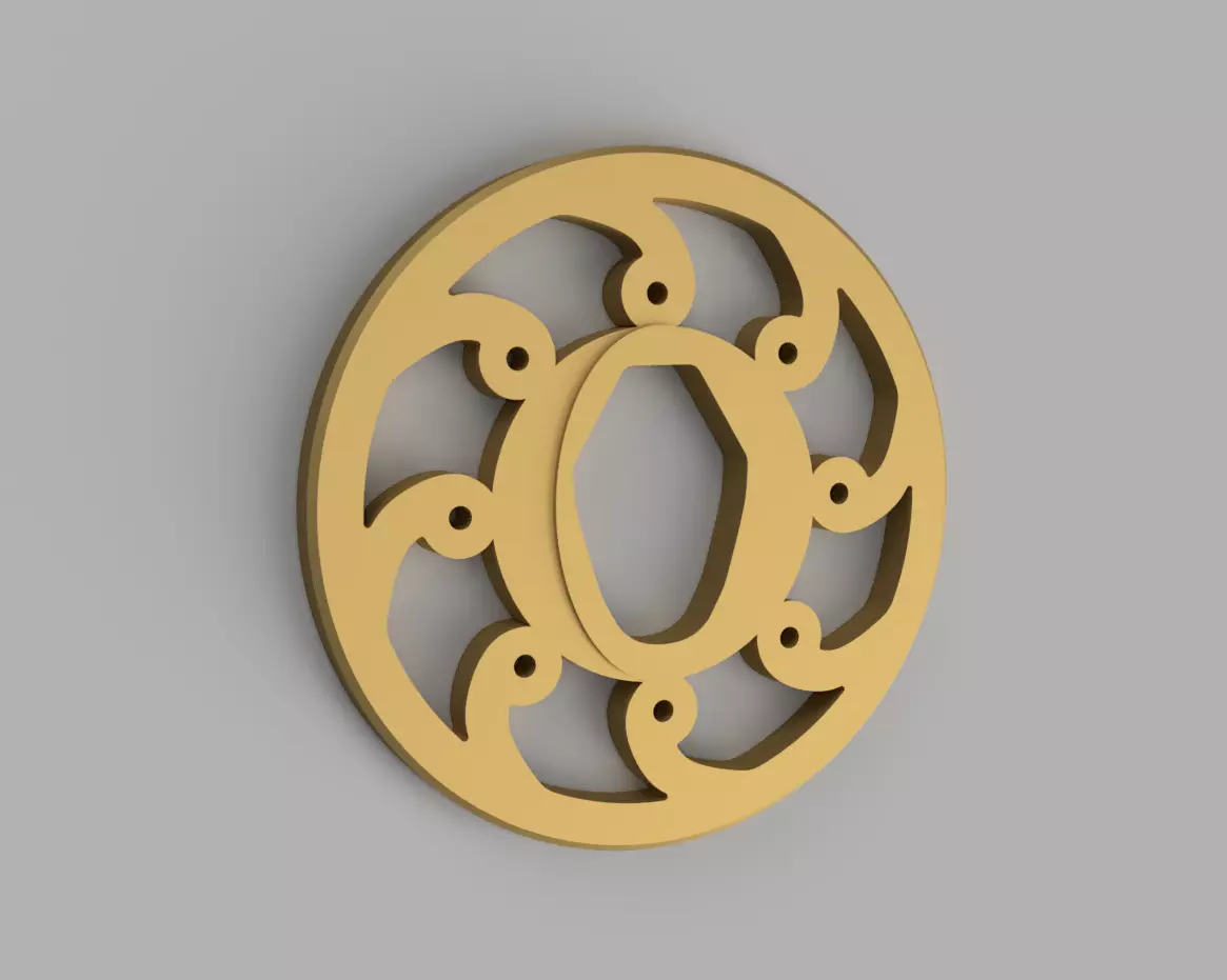 Tsuba for bokken - Waves 3D print model_0