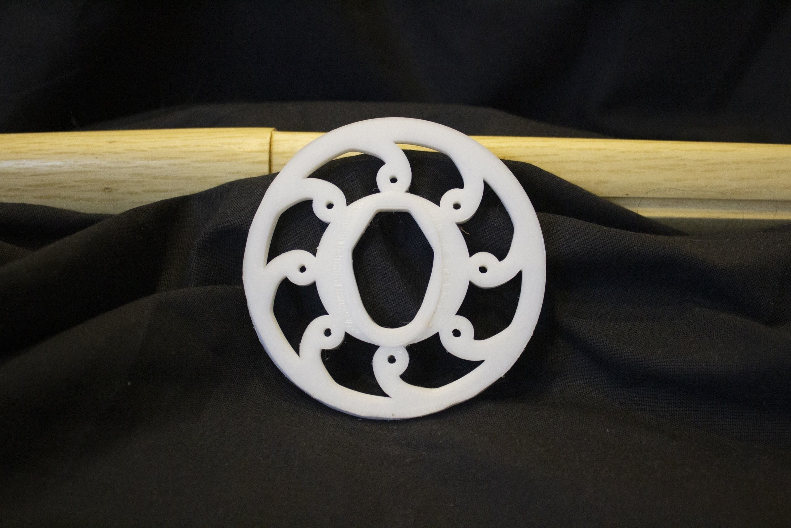 Tsuba for bokken - Waves 3D print model_1