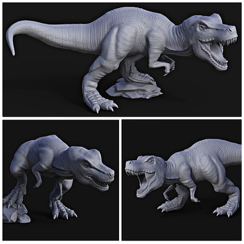Tyrannosaurus rex pack for 3D printing 3D print model