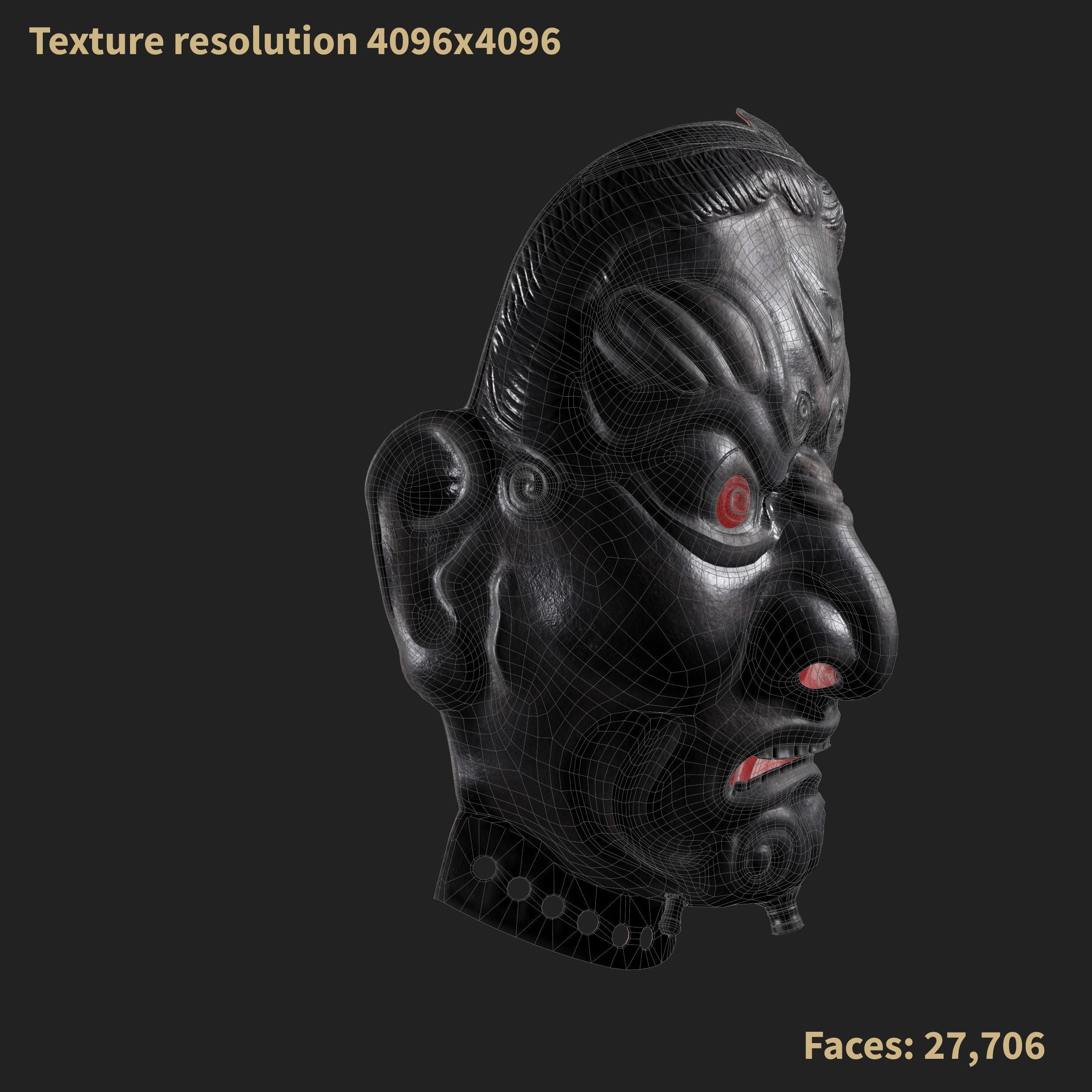 Jikokuten Samurai Mask 3D model_12