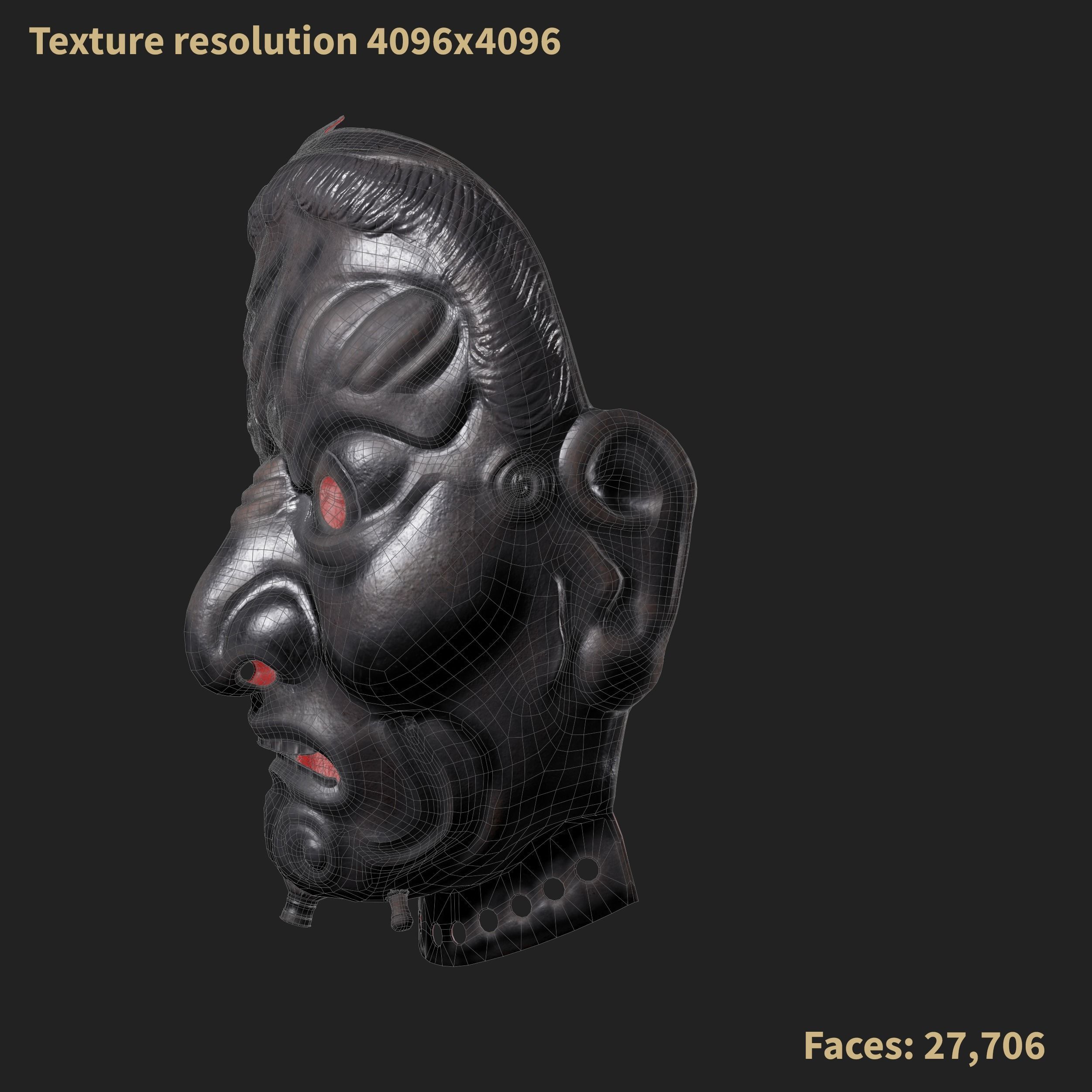 Jikokuten Samurai Mask 3D model_8
