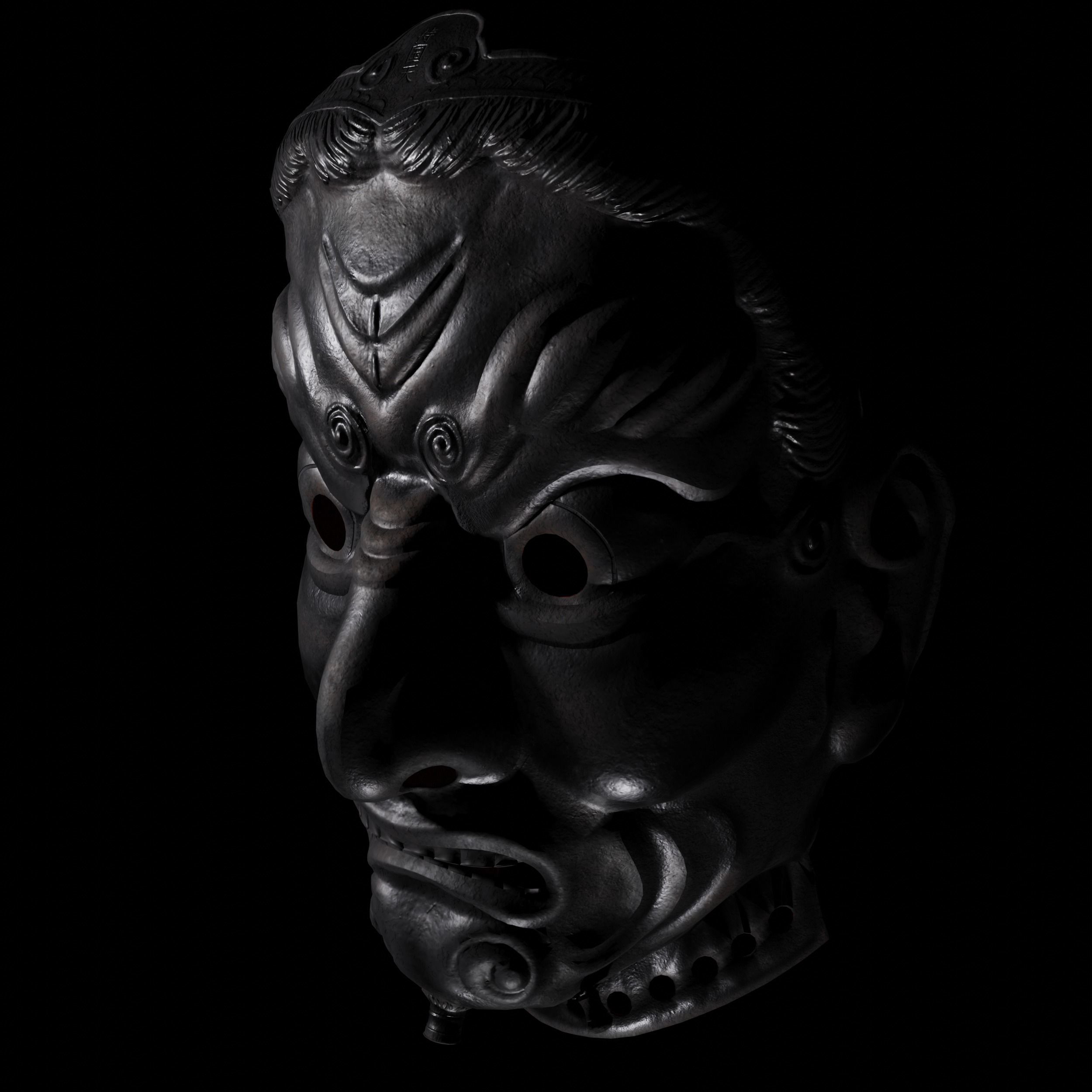 Jikokuten Samurai Mask 3D model_2