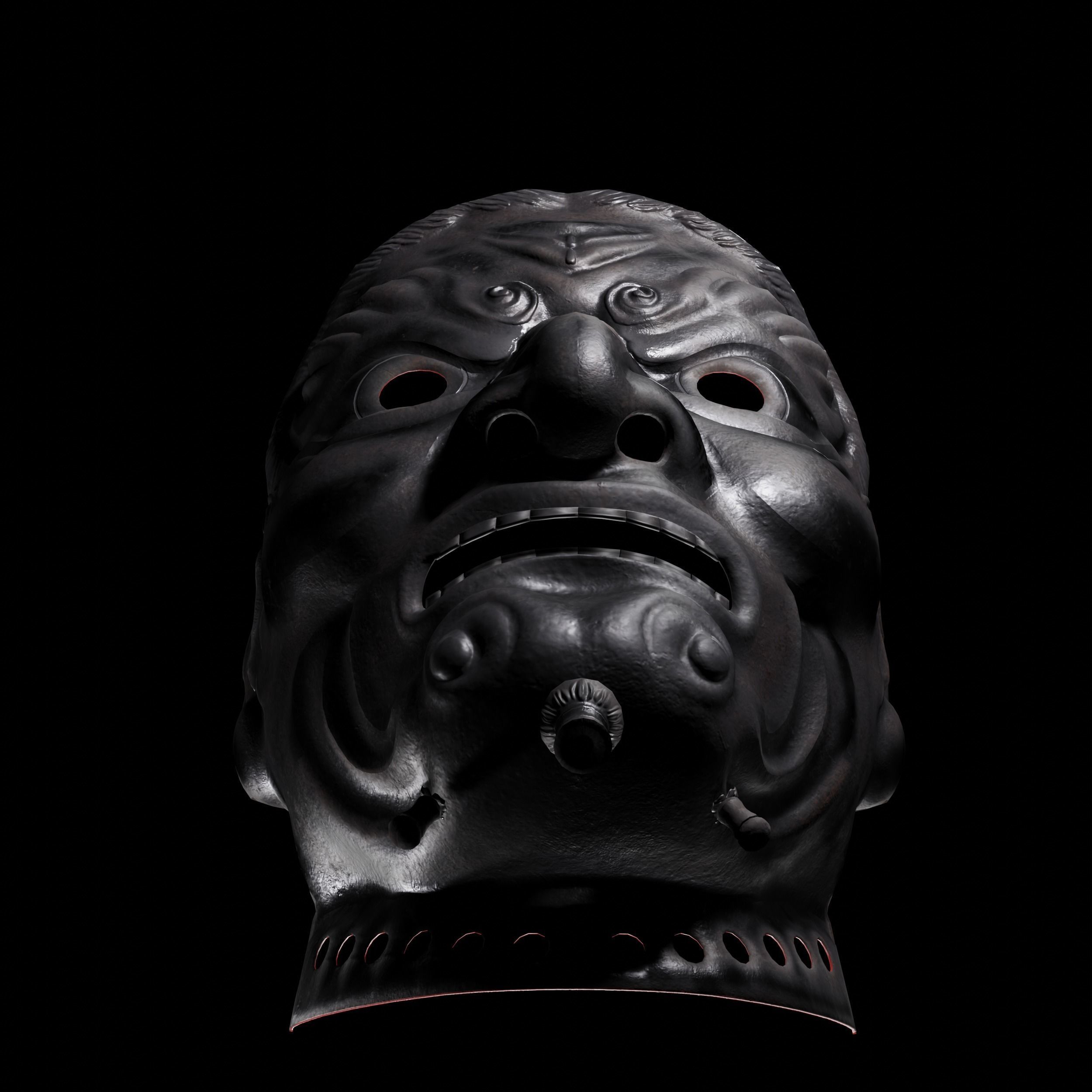 Jikokuten Samurai Mask 3D model_5