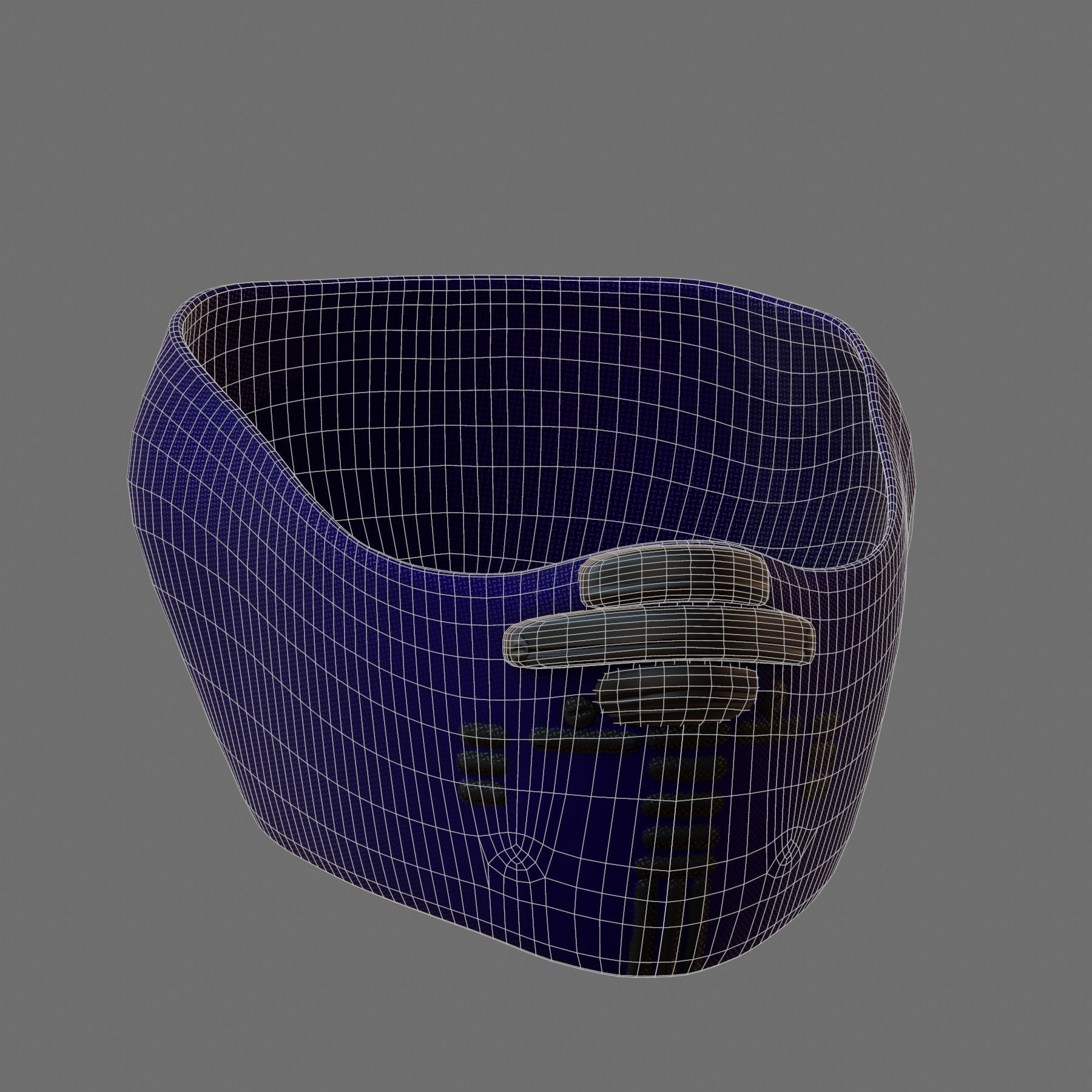 Gas mask helmet 3d model scifi Low-poly  Low-poly 3D model_8