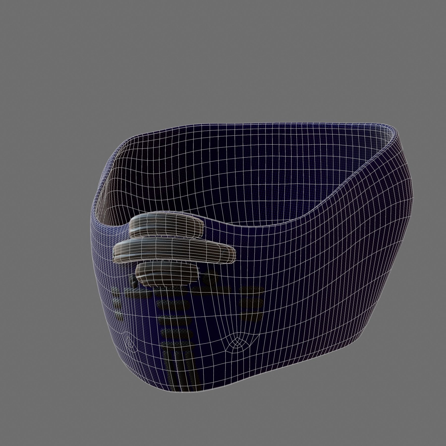 Gas mask helmet 3d model scifi Low-poly  Low-poly 3D model_7