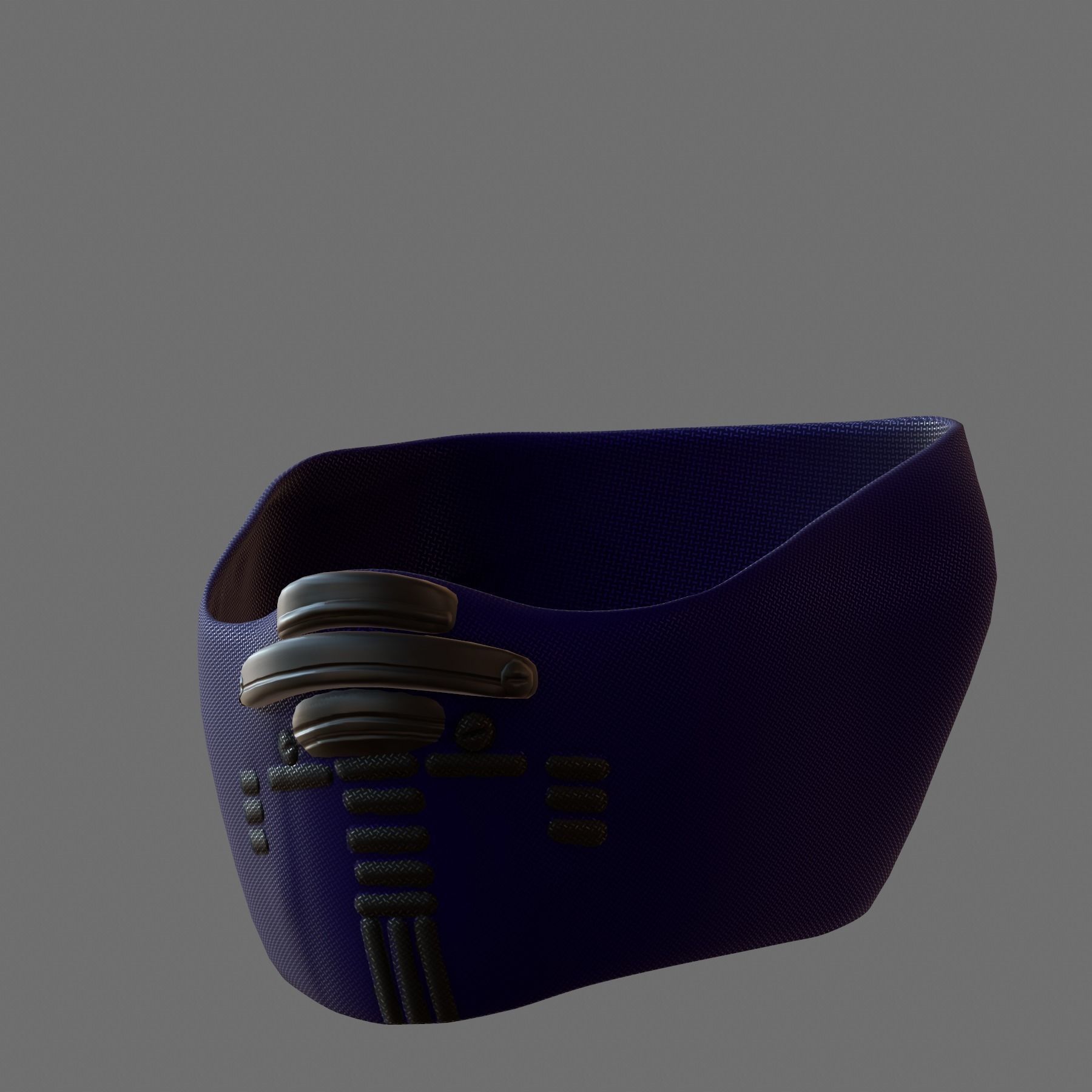 Gas mask helmet 3d model scifi Low-poly  Low-poly 3D model_4