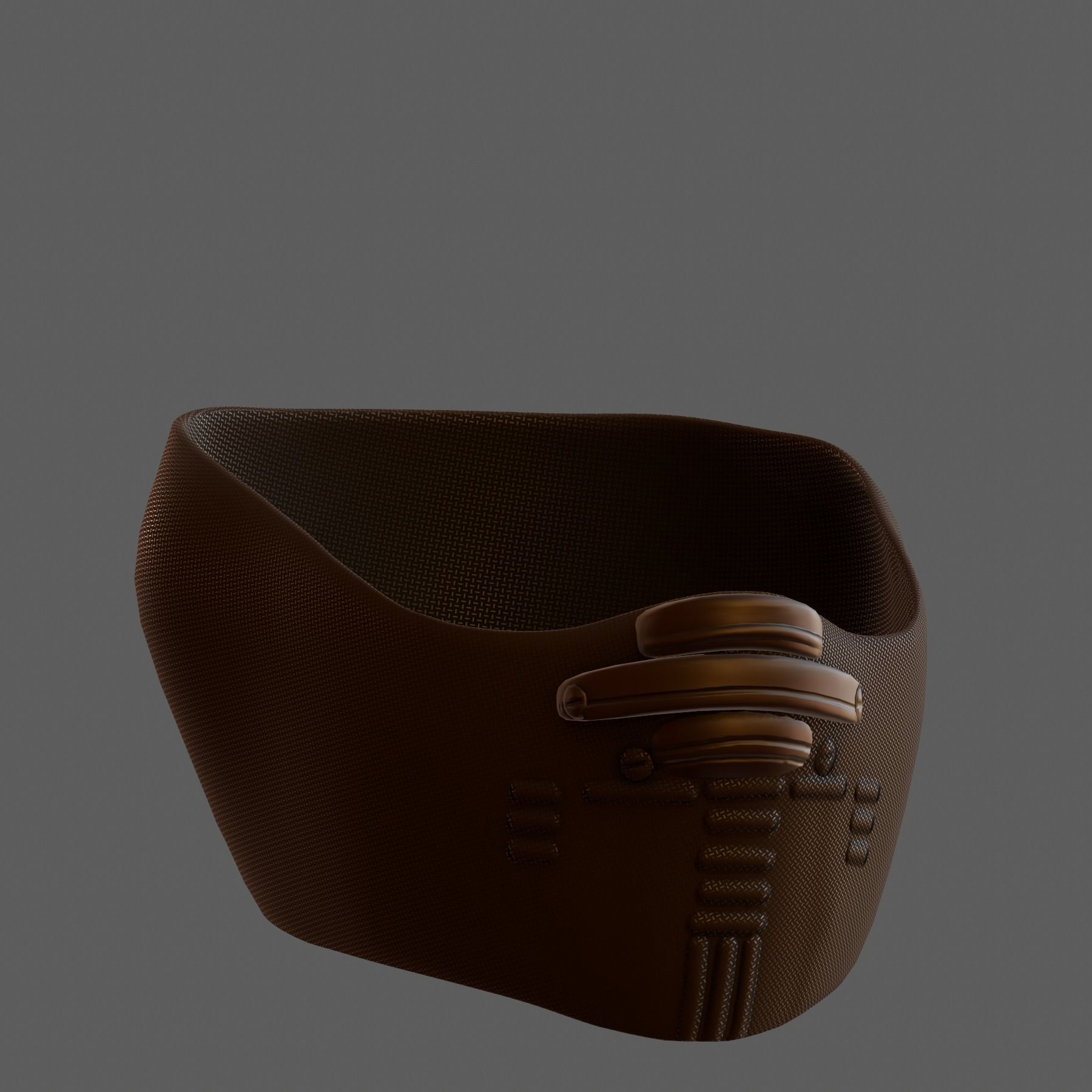 Gas mask helmet 3d model scifi Low-poly  Low-poly 3D model_3