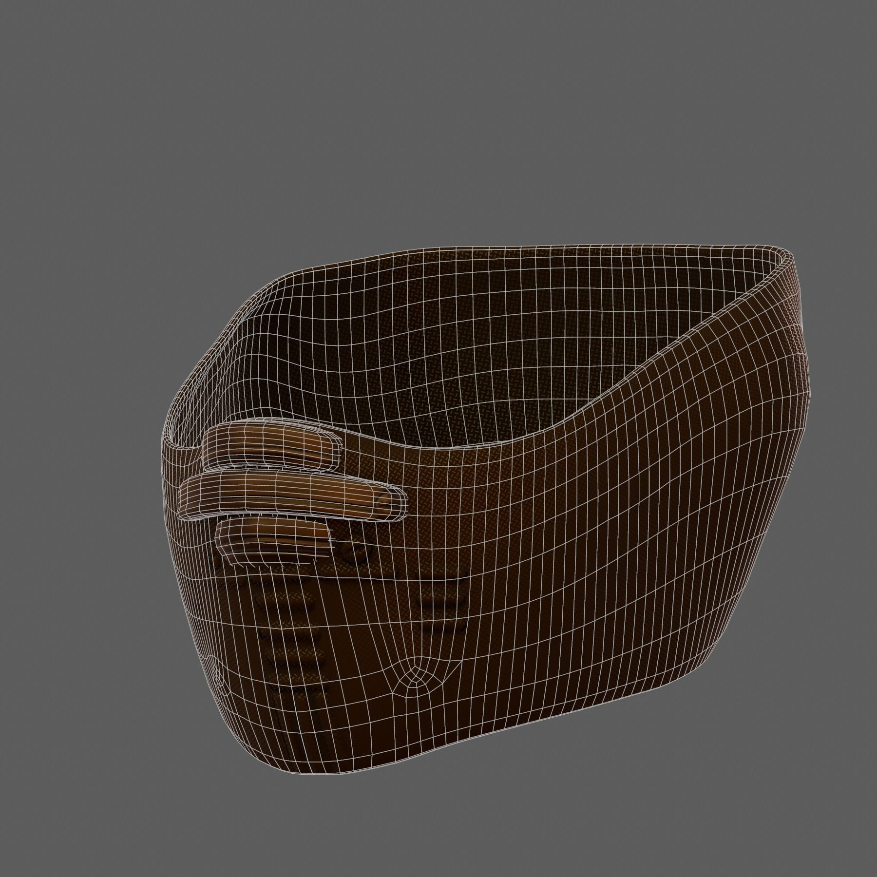 Gas mask helmet 3d model scifi Low-poly  Low-poly 3D model_5