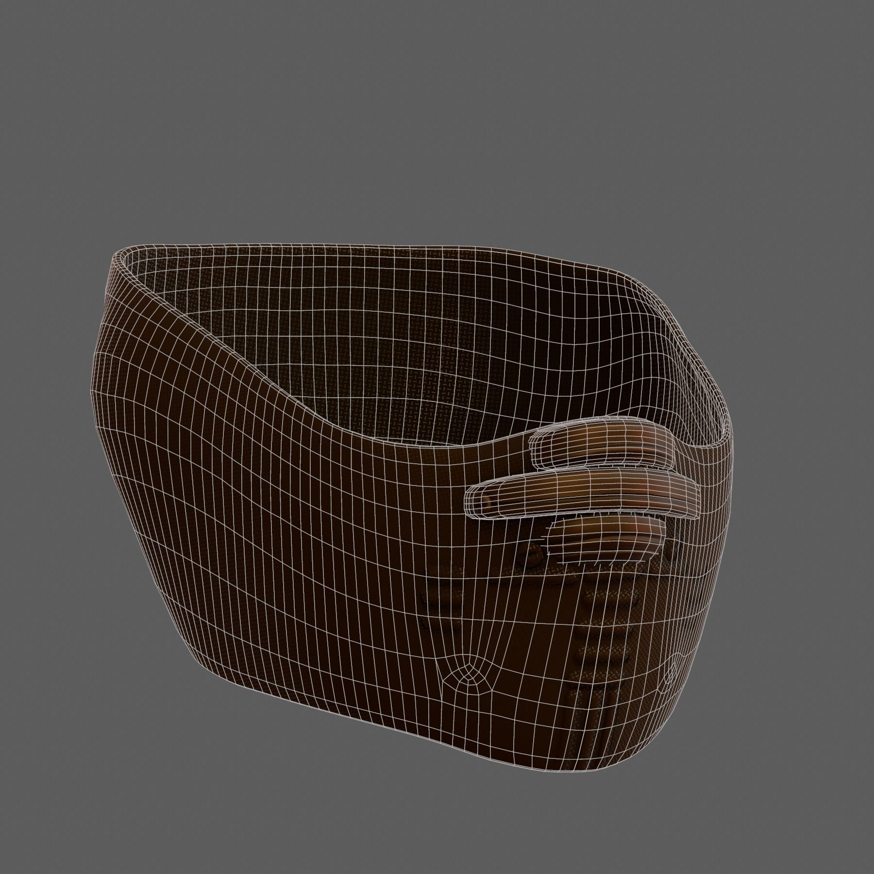 Gas mask helmet 3d model scifi Low-poly  Low-poly 3D model_6