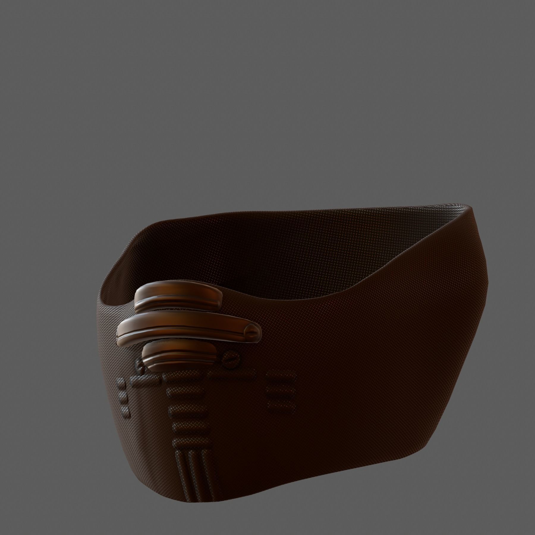 Gas mask helmet 3d model scifi Low-poly  Low-poly 3D model_2