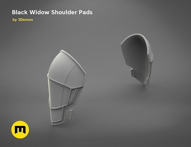 White shoulder armor  BLACK WIDOW 3D PRINT MODEL 3D print model