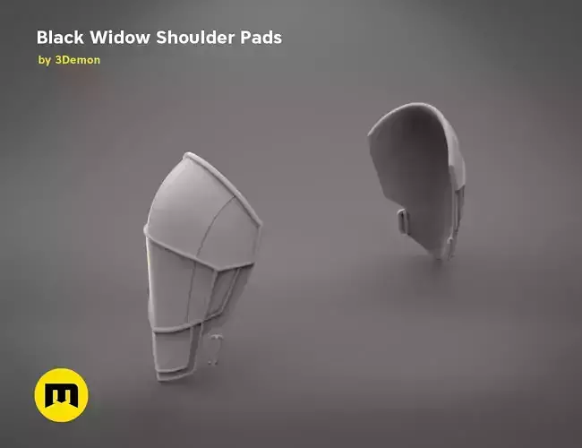 White shoulder armor  BLACK WIDOW 3D PRINT MODEL 3D print model
