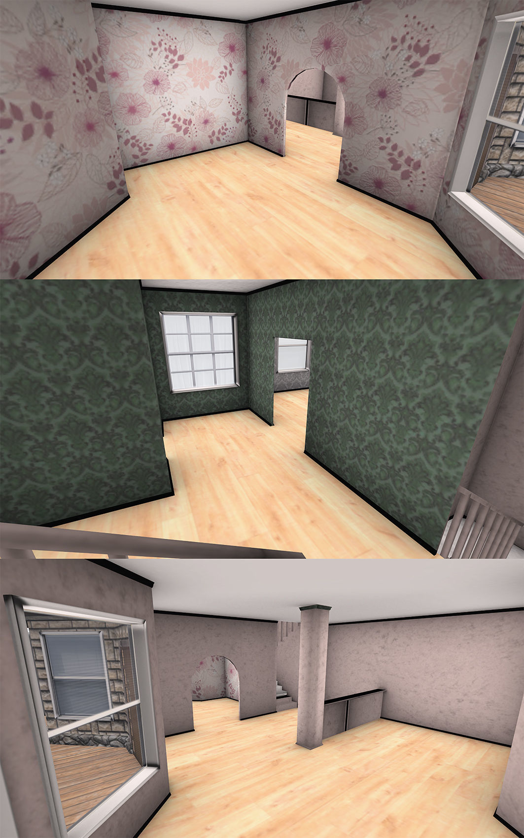 Victorian House Low-poly 3D model_2