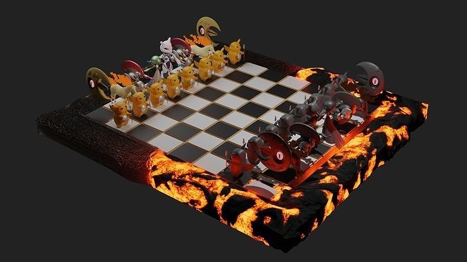 POKEMO CHESS FULL SET 3D print model