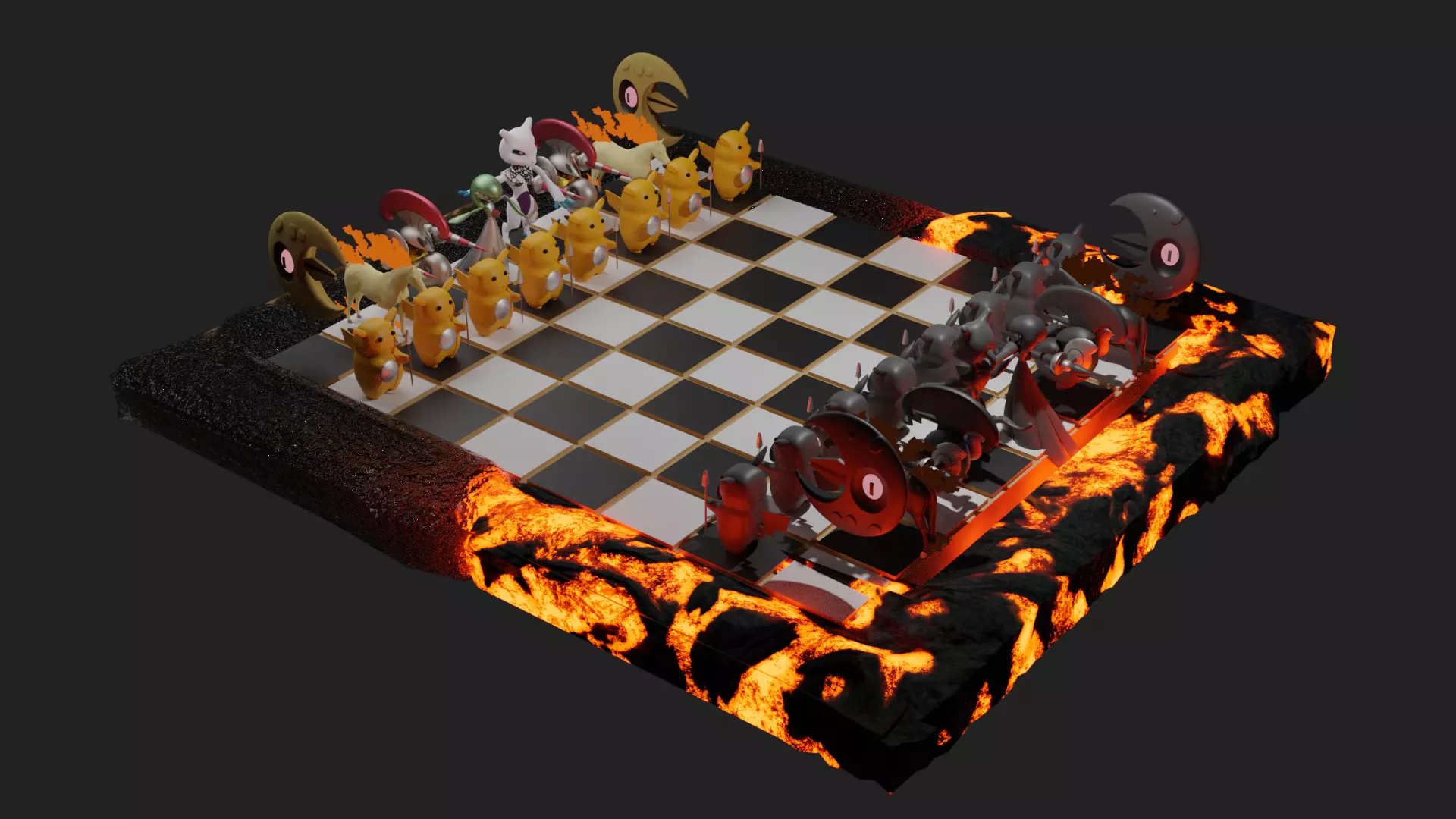 POKEMO CHESS FULL SET 3D print model_0