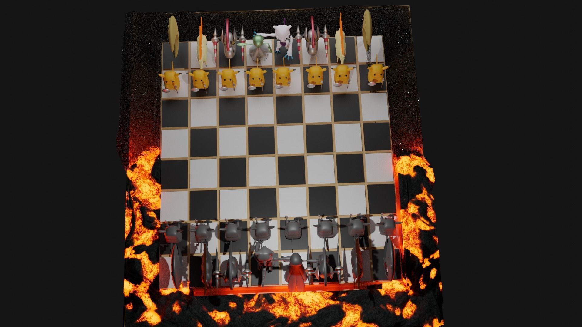 POKEMO CHESS FULL SET 3D print model_2