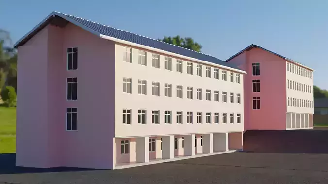 Building with Interior - School