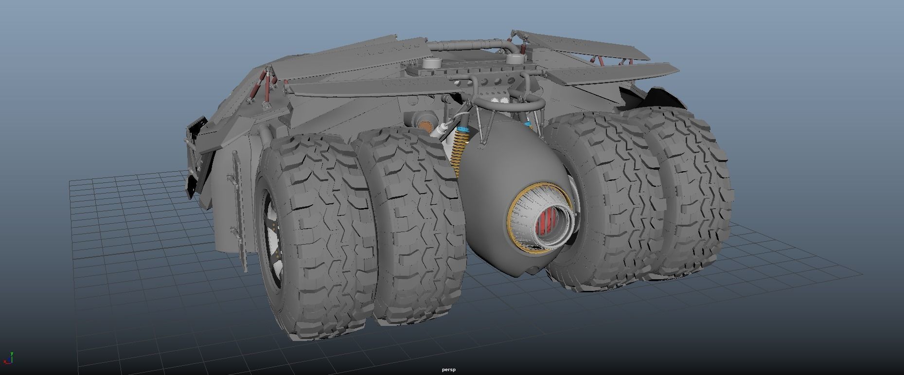 Batmobile 3D model from knight rises 3D model_4
