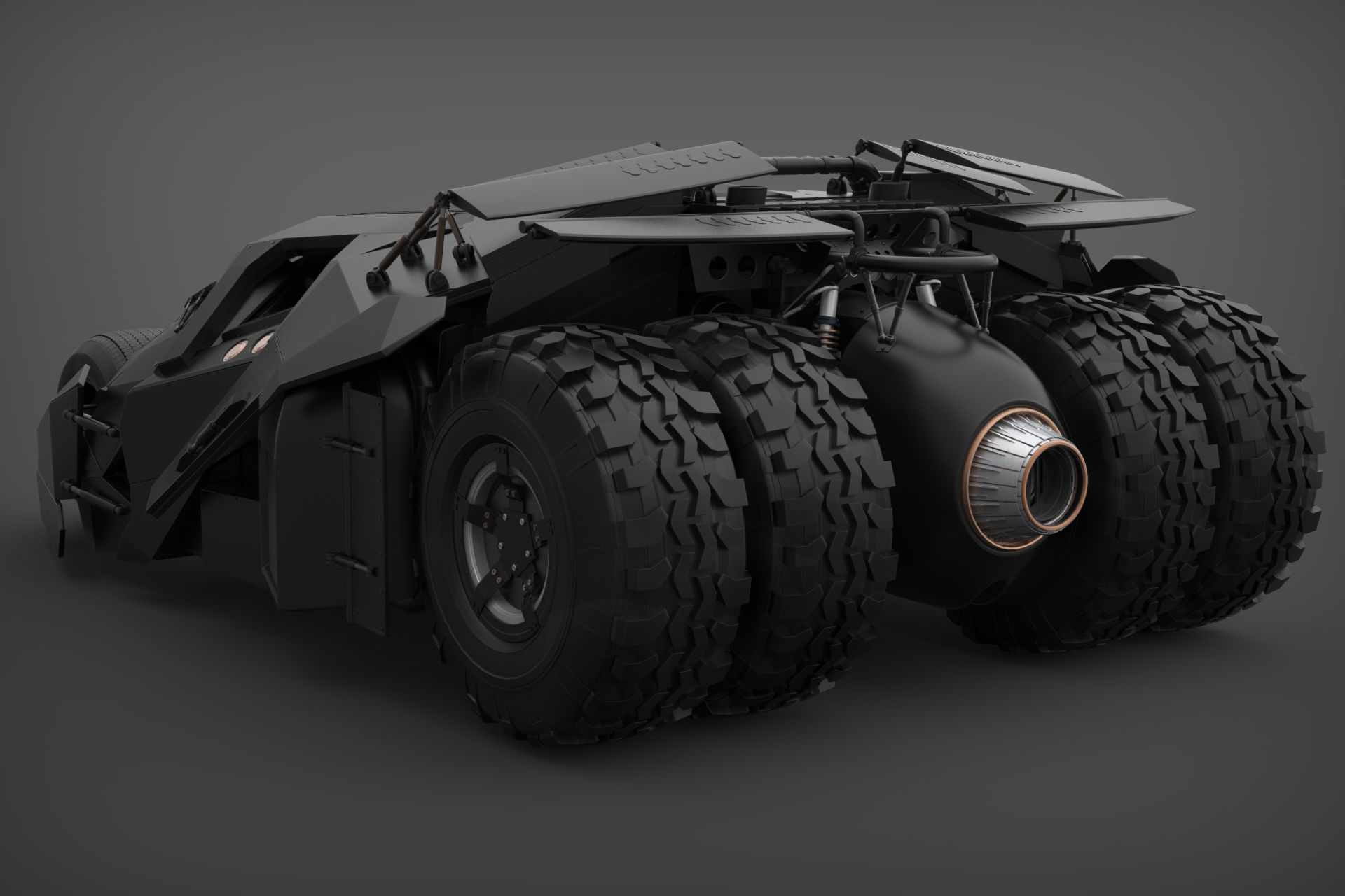 Batmobile 3D model from knight rises 3D model_1