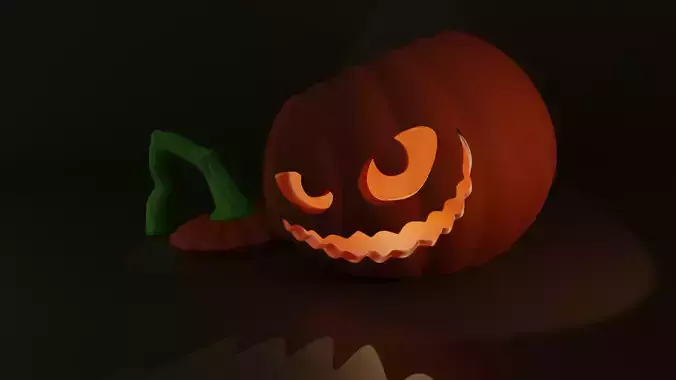 Pumpkin with scary face