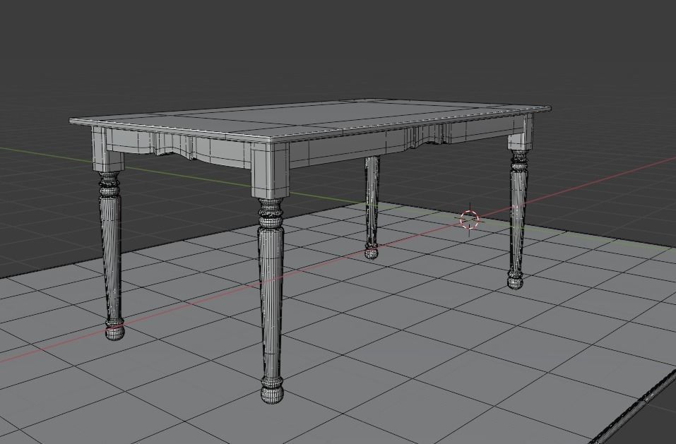 Dining Table 3D model_4