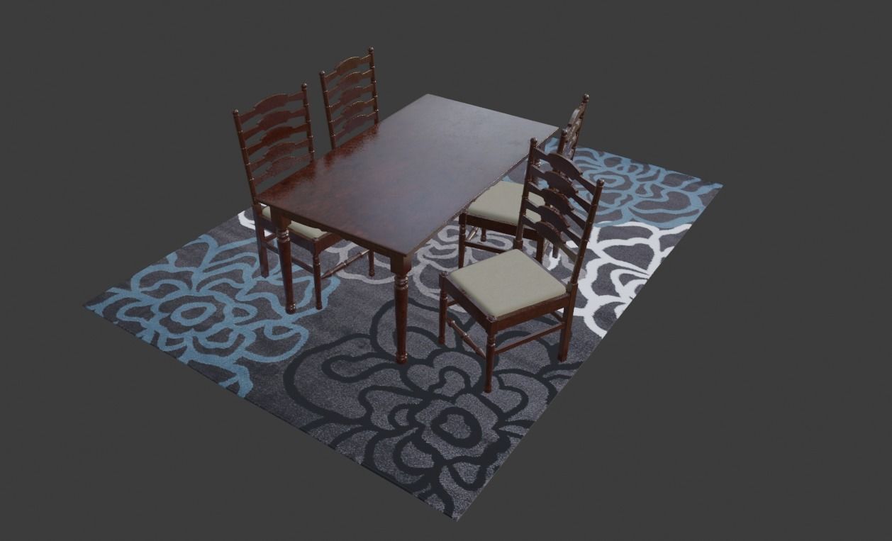 Dining Table 3D model_1