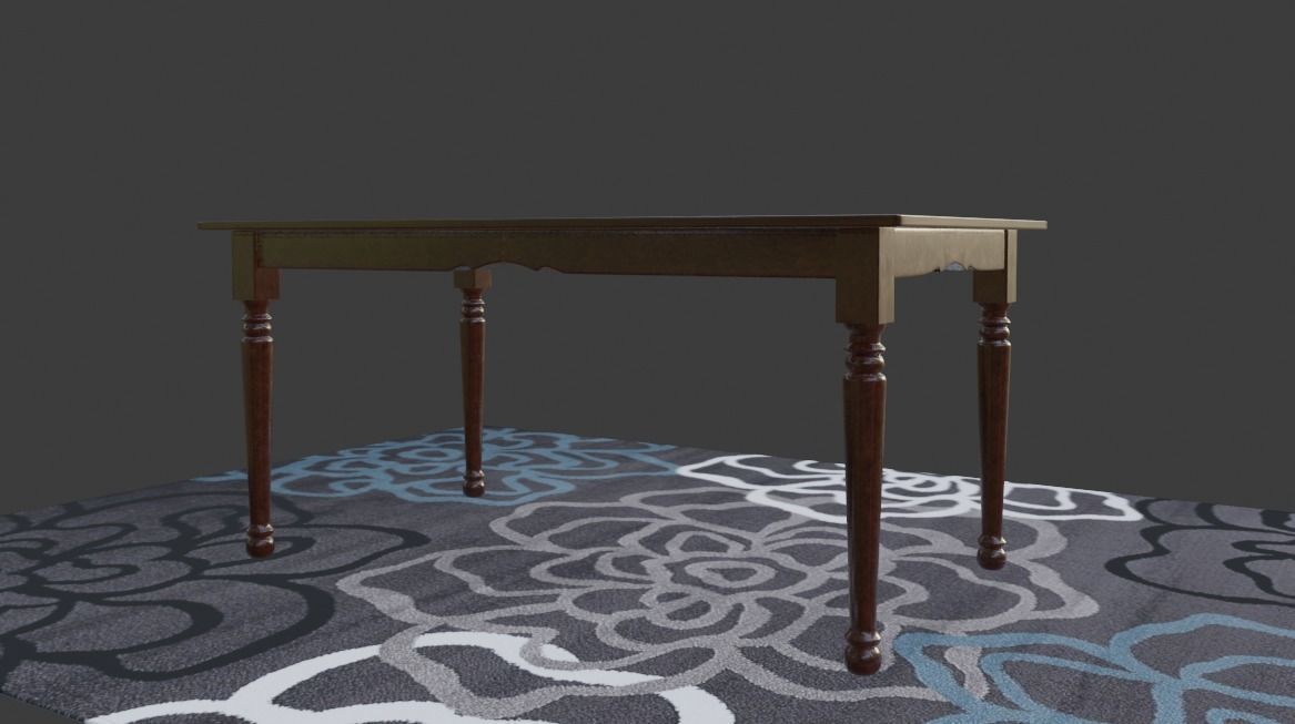 Dining Table 3D model_12