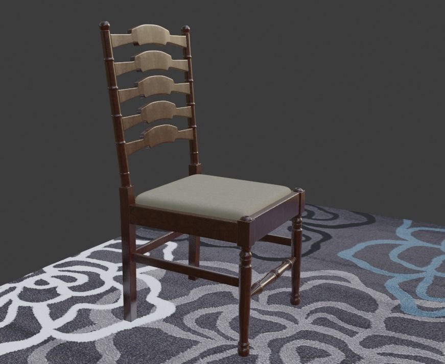 Dining Table 3D model_10