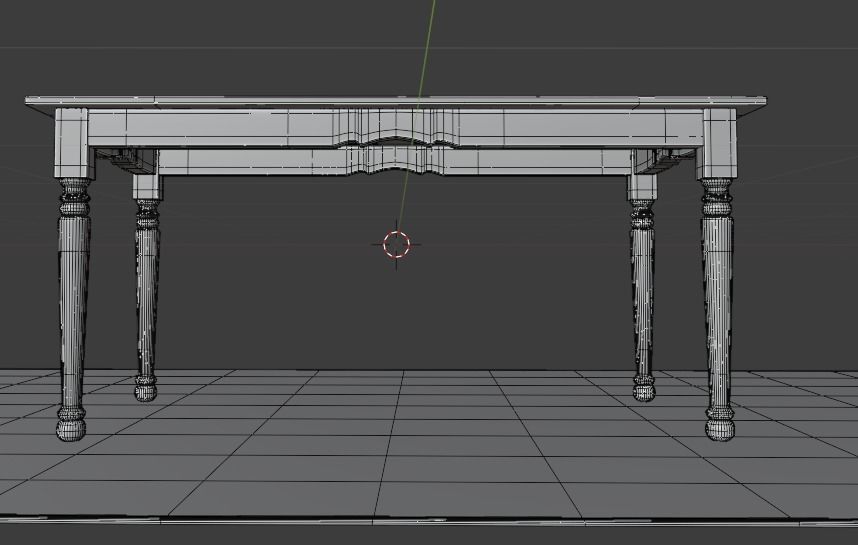 Dining Table 3D model_5
