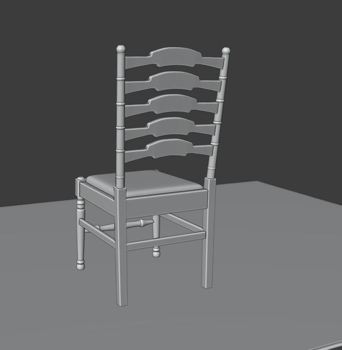 Dining Table 3D model_8