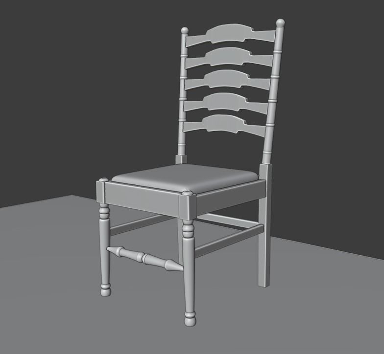 Dining Table 3D model_7