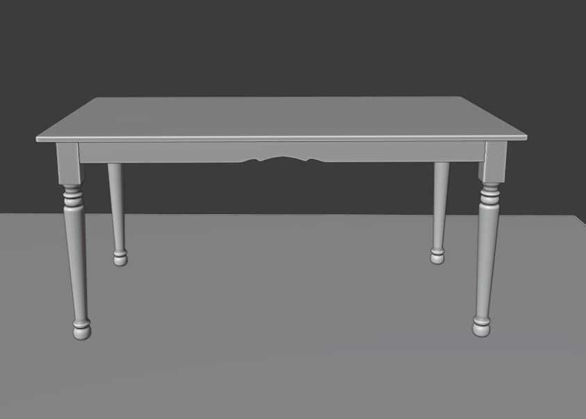 Dining Table 3D model_19
