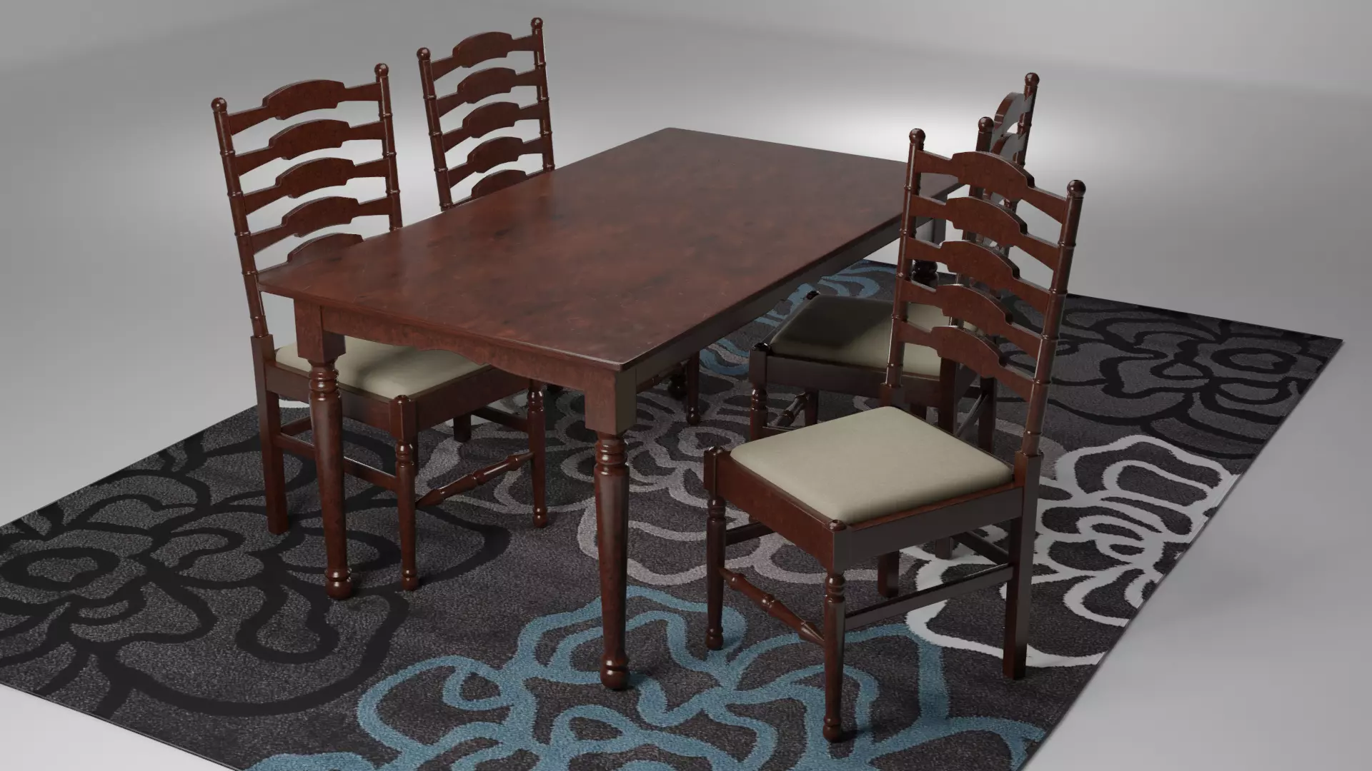 Dining Table 3D model_0