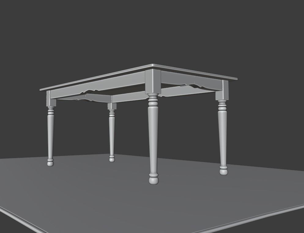 Dining Table 3D model_3