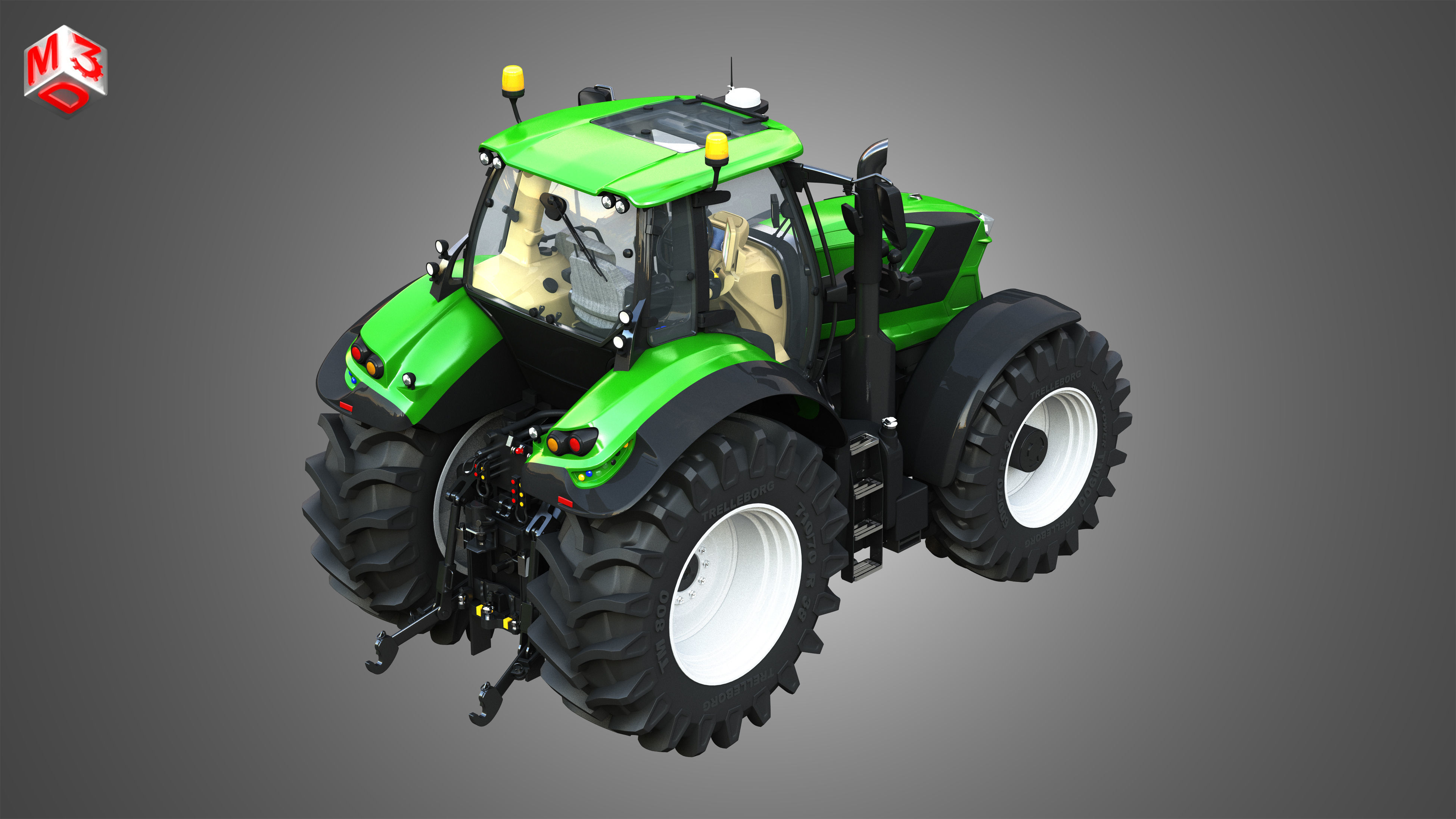 Deutz - Fahr 7 Series - 8280 TTV Tractor 3D model_8