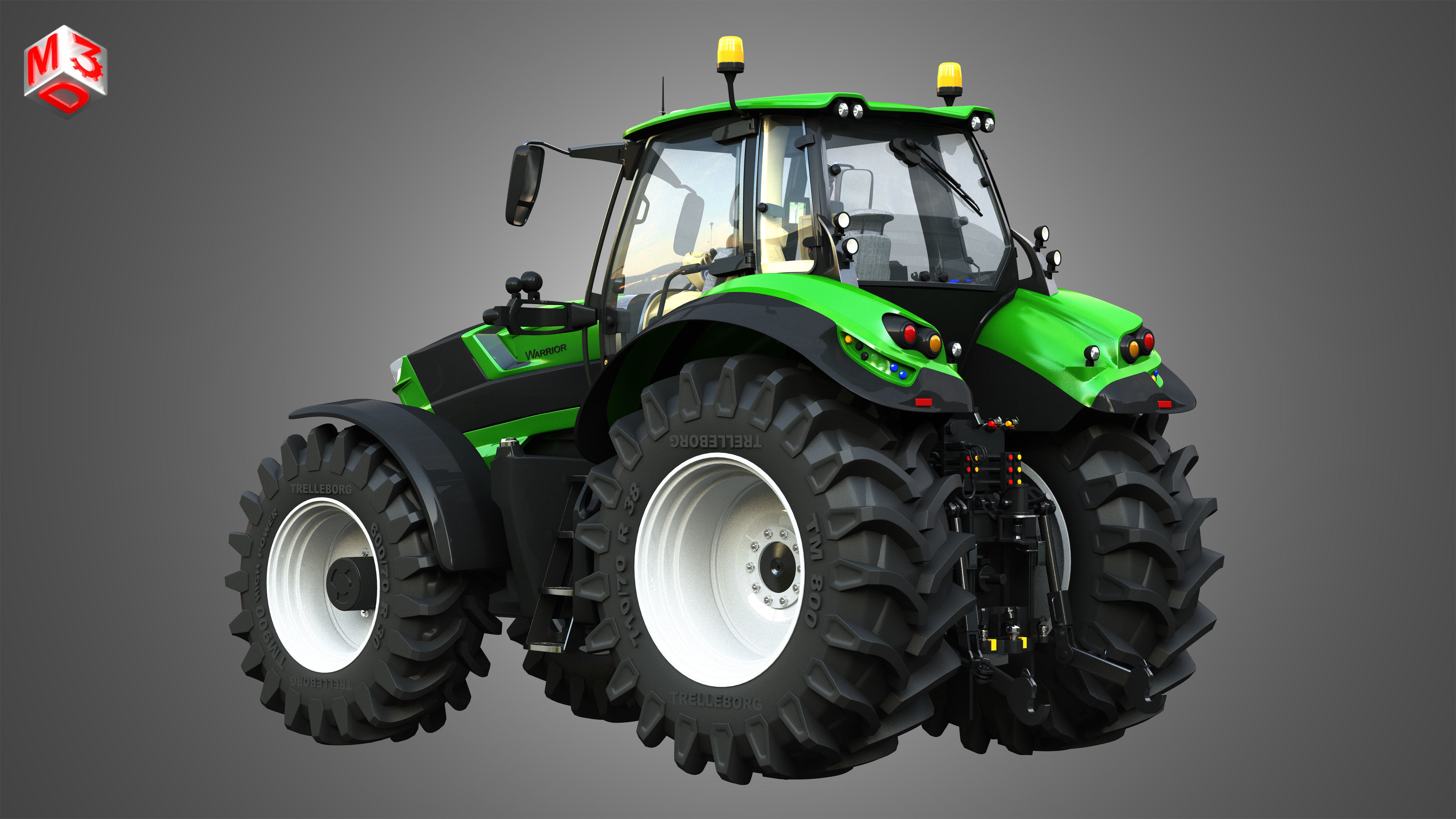 Deutz - Fahr 7 Series - 8280 TTV Tractor 3D model_4