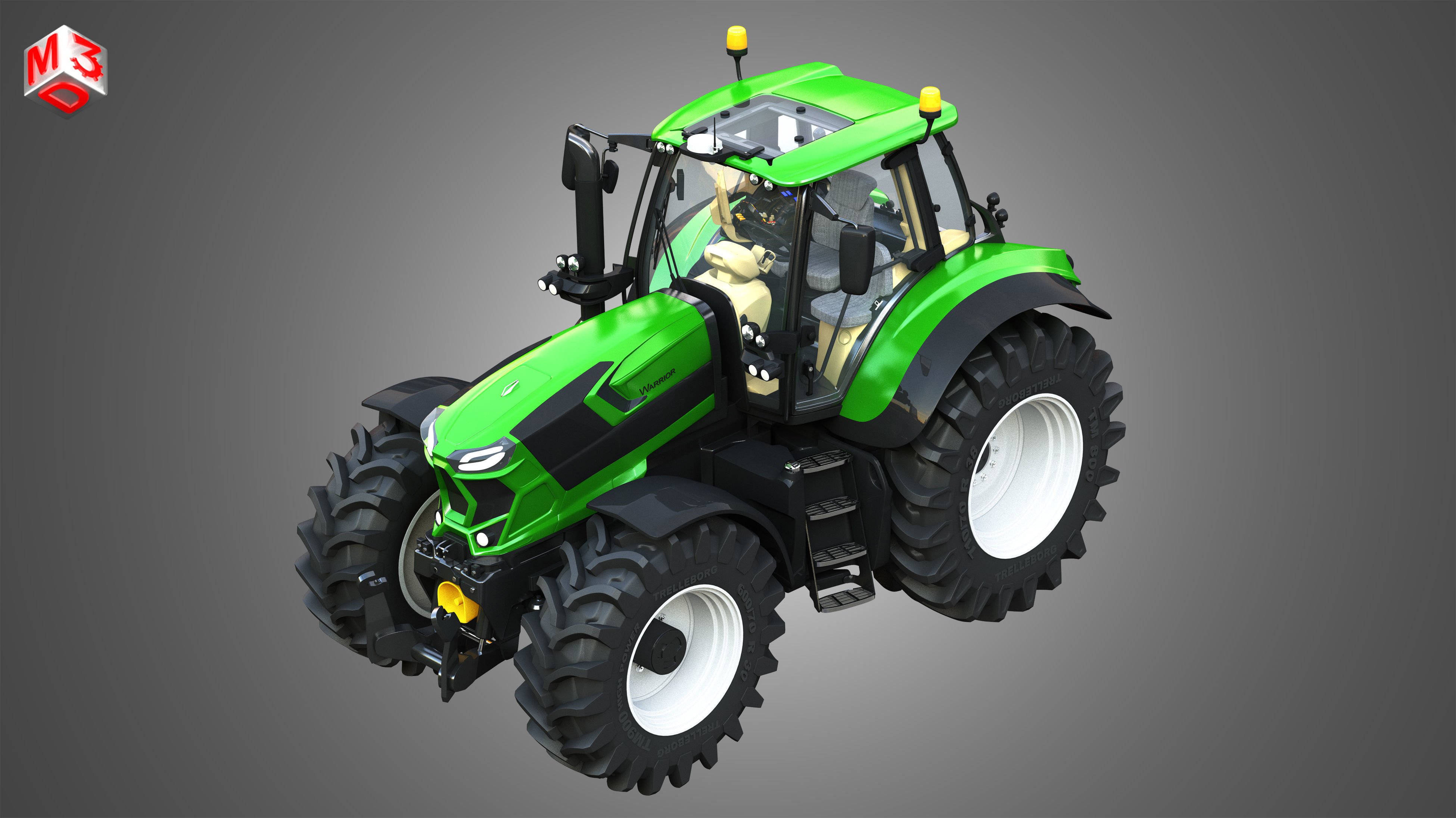 Deutz - Fahr 7 Series - 8280 TTV Tractor 3D model_7
