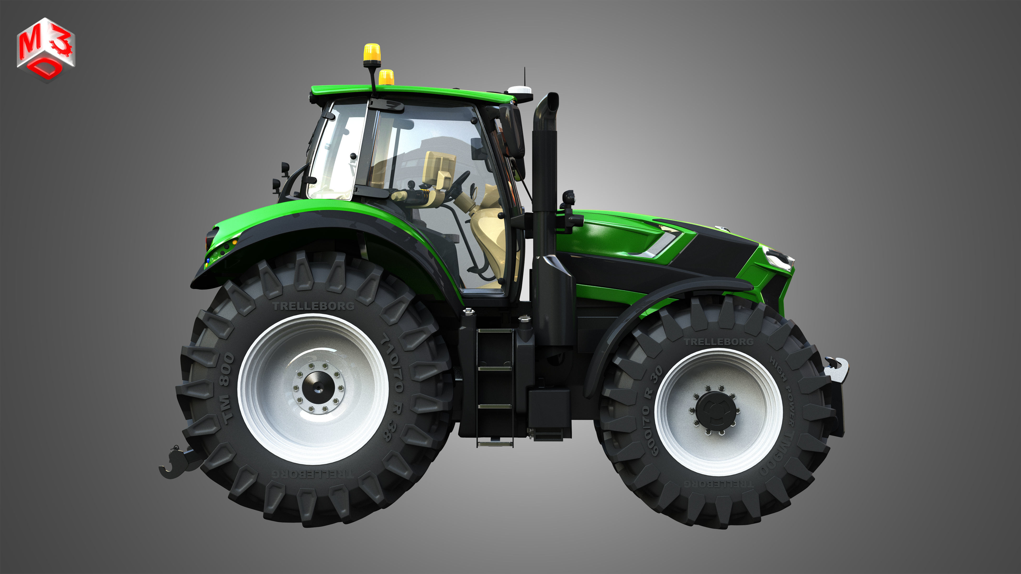 Deutz - Fahr 7 Series - 8280 TTV Tractor 3D model_6