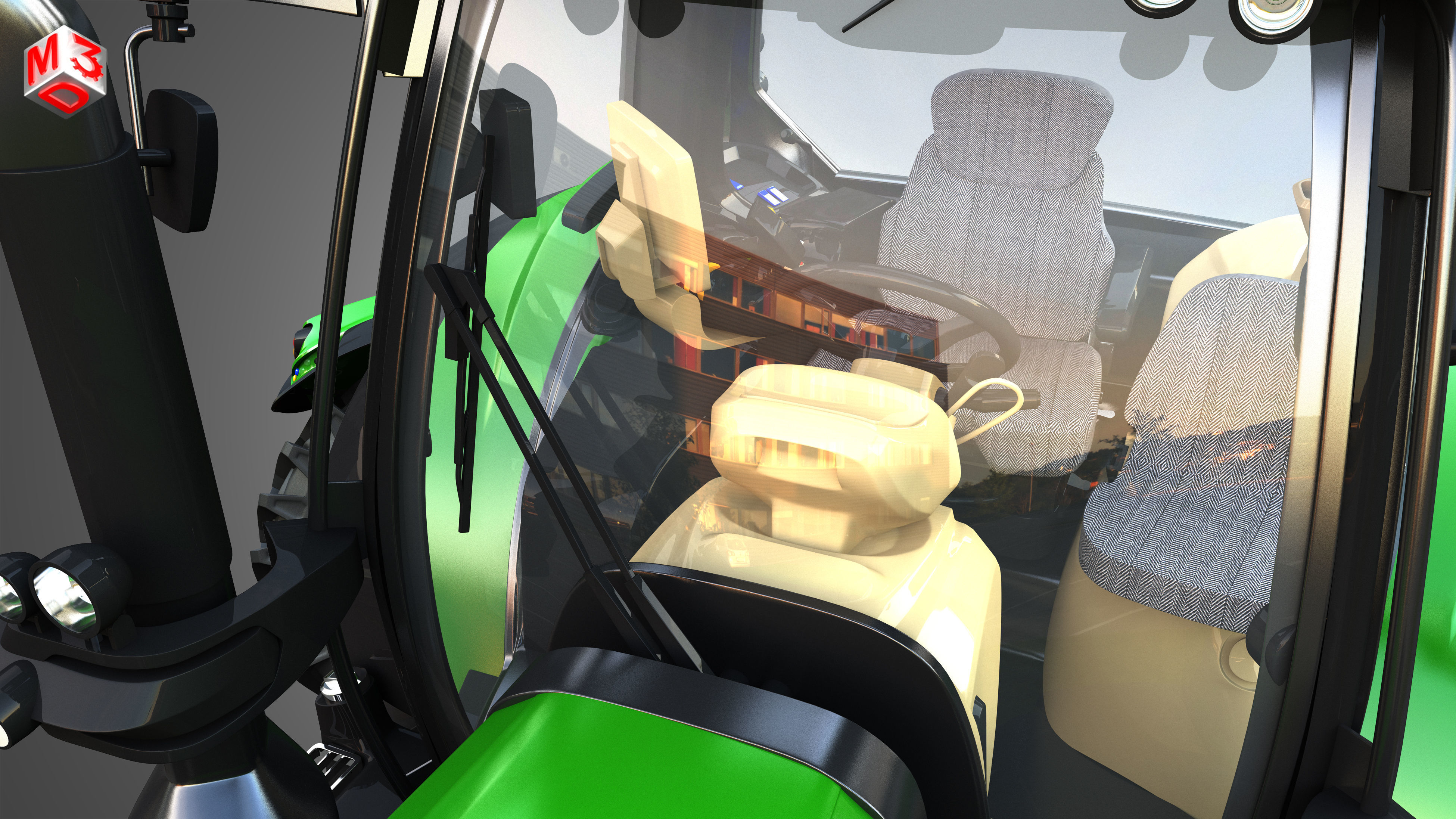 Deutz - Fahr 7 Series - 8280 TTV Tractor 3D model_11