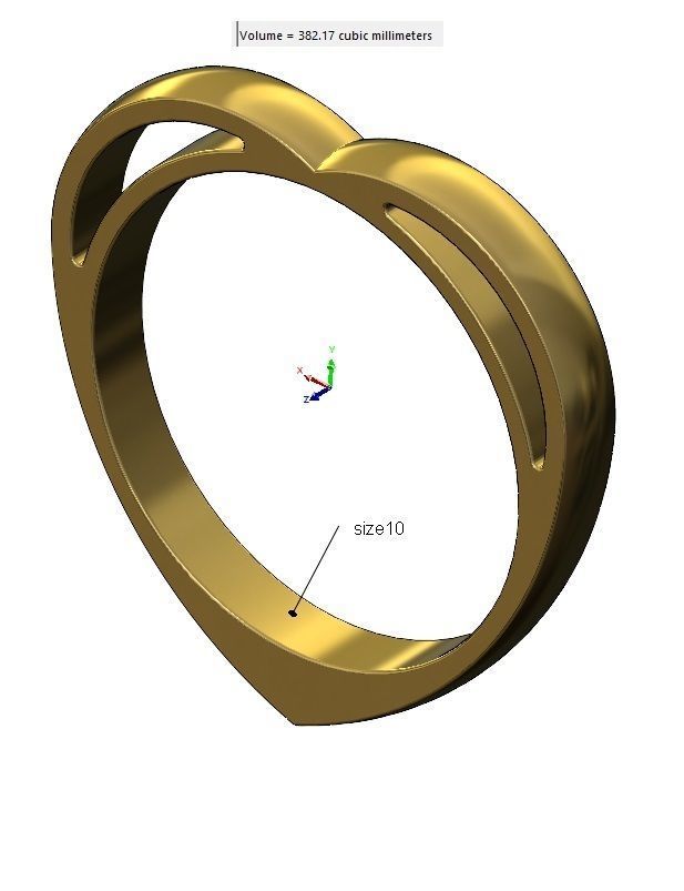 Heart shaped ring 3D print model_10