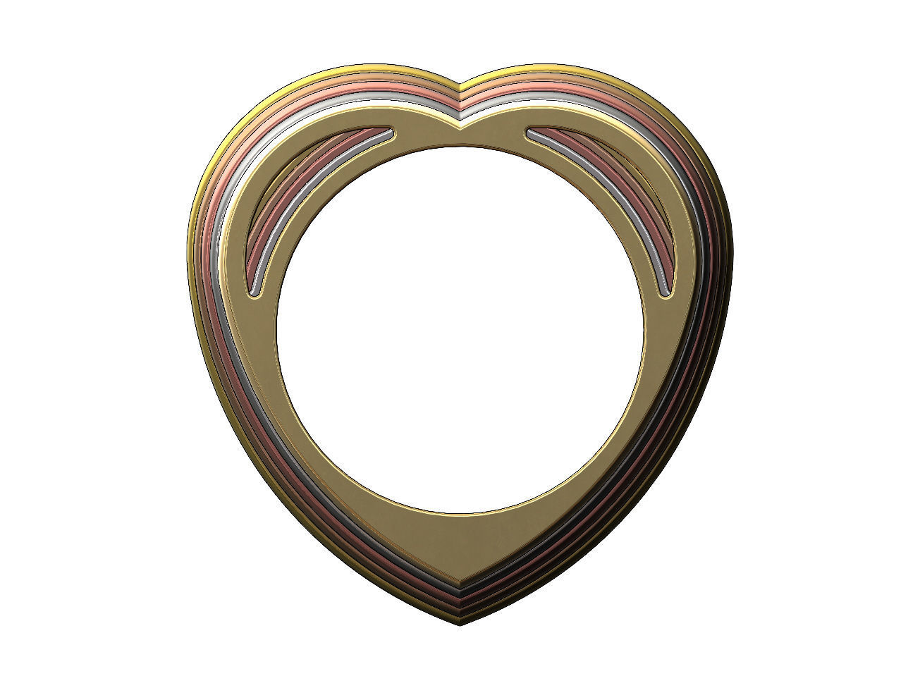 Heart shaped ring 3D print model_1