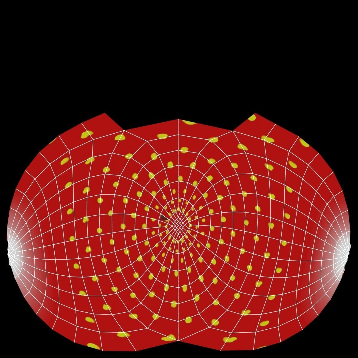 Strawberry cake Low-poly 3D model_3