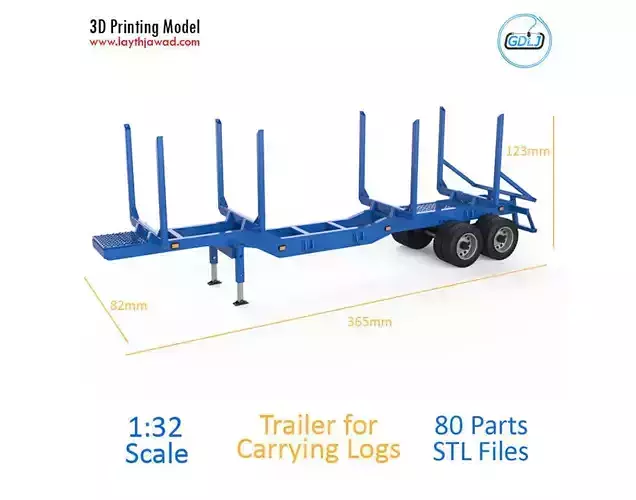 Trailer for Carrying Logs