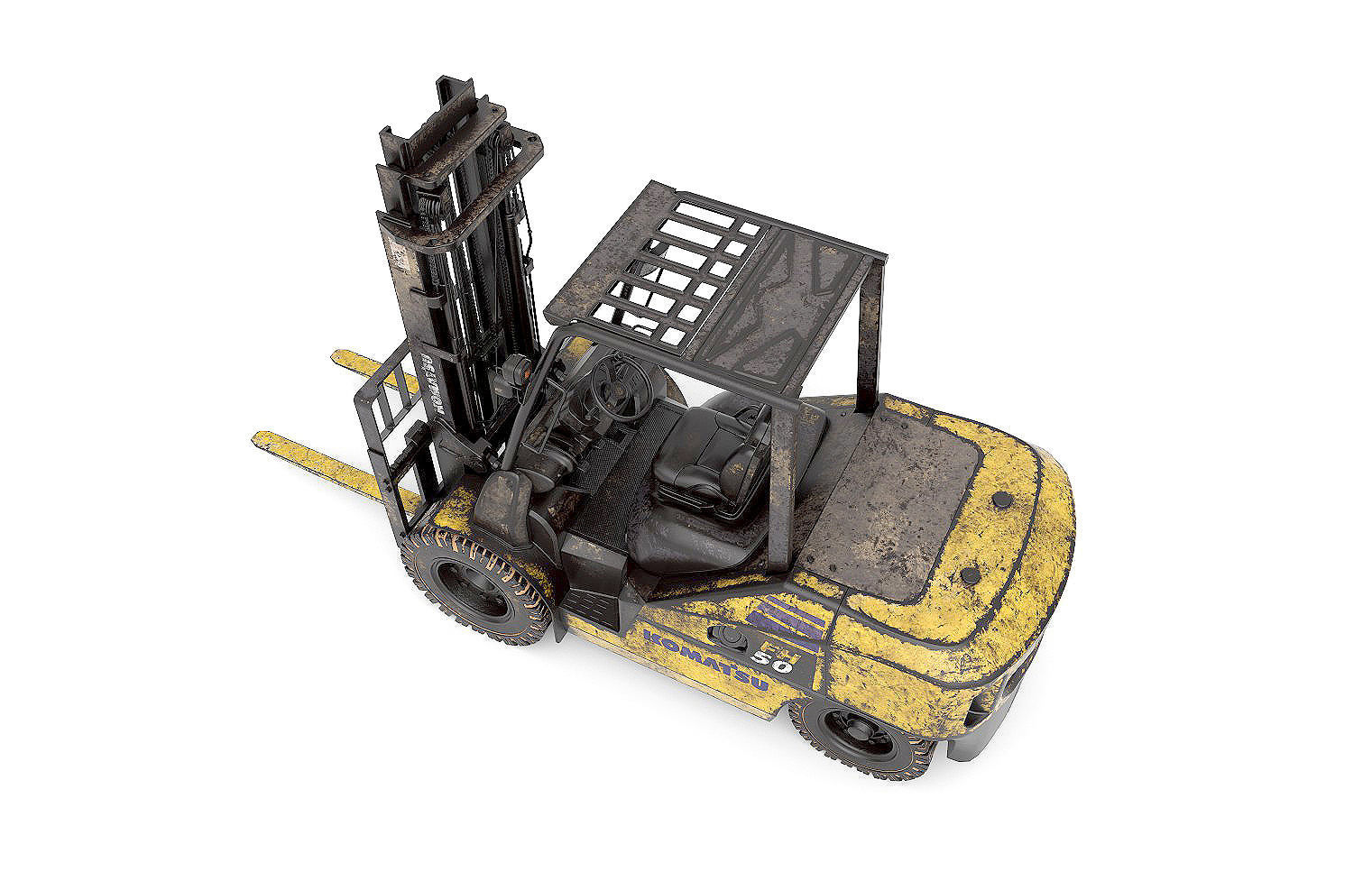 Forklift Dirty 3D model_9