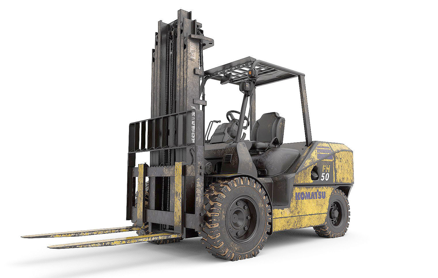 Forklift Dirty 3D model_4