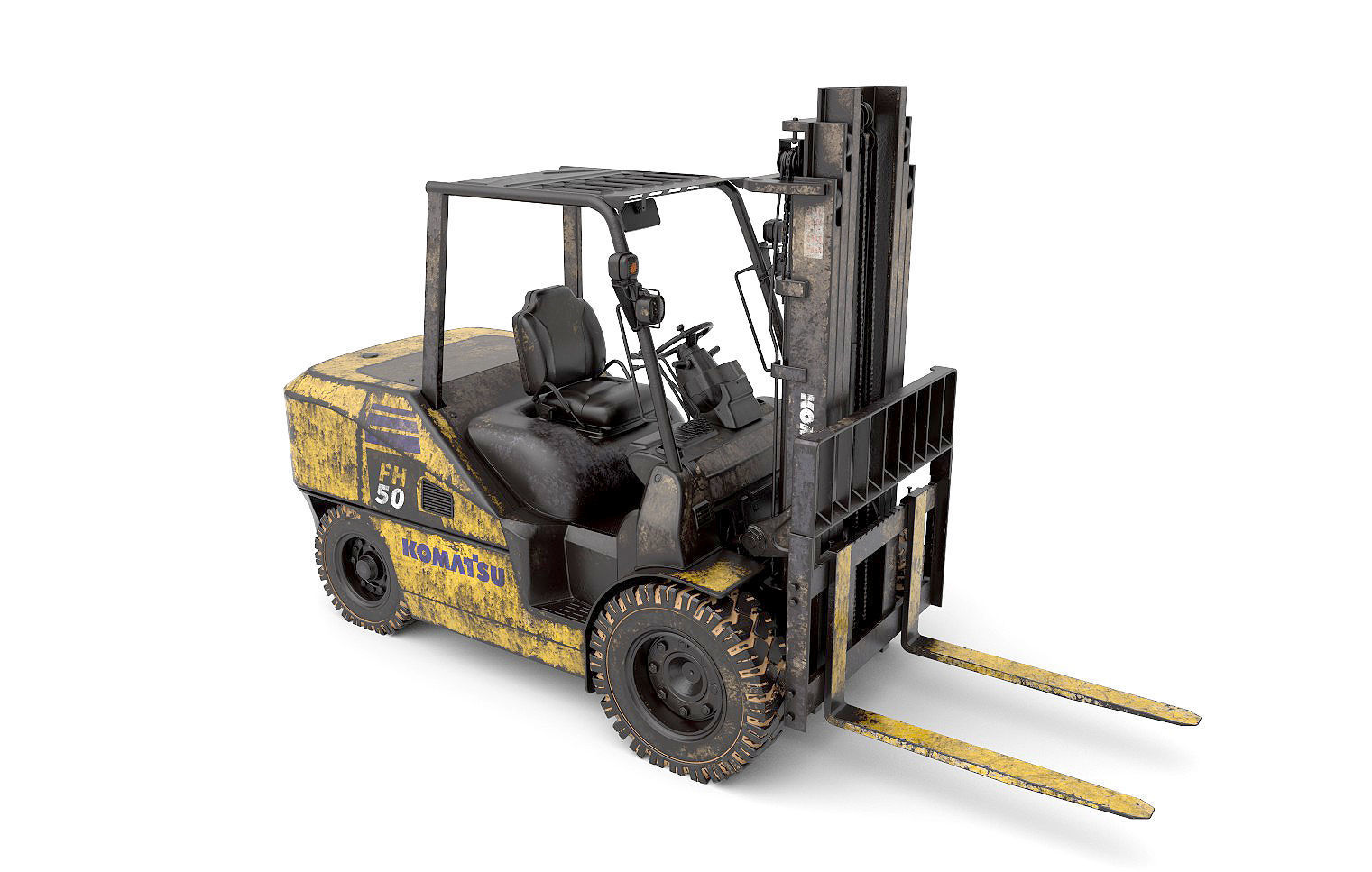 Forklift Dirty 3D model_7