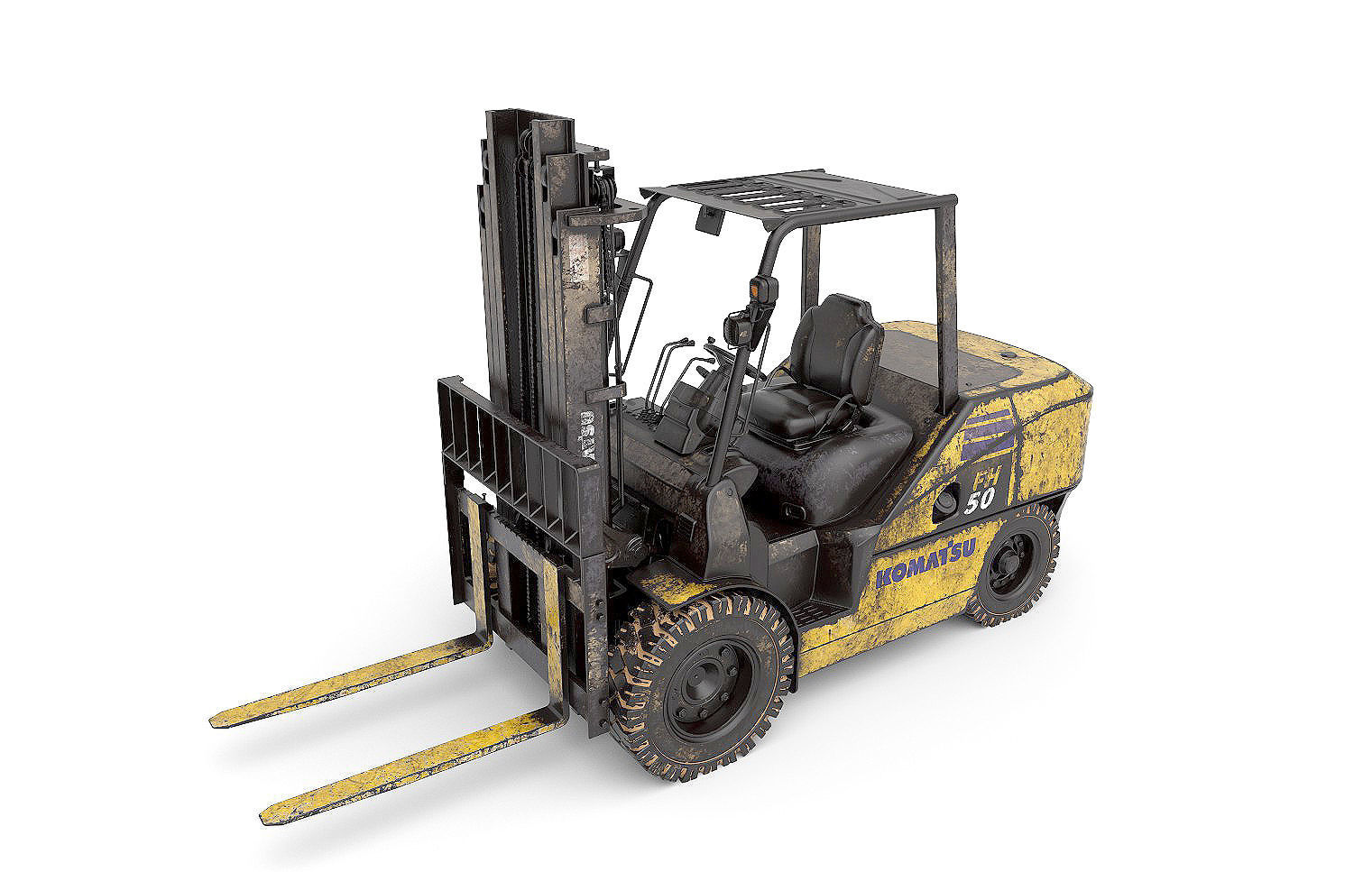 Forklift Dirty 3D model_8