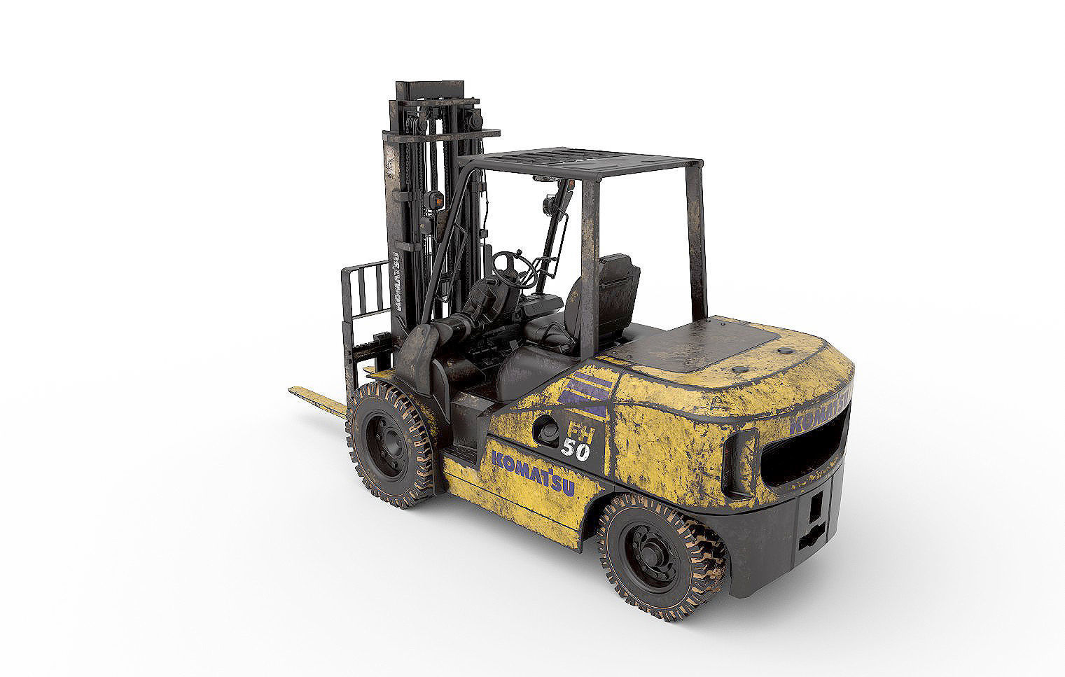 Forklift Dirty 3D model_1